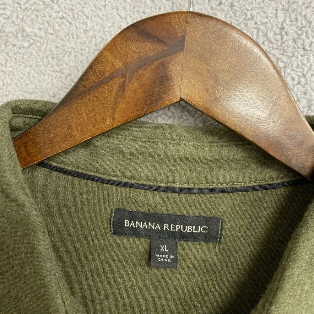 NWOT Banana Republic Men's XL Olive Green Polo Shirt Cotton